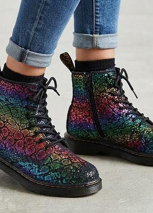 Оригінал! шкіряні ботинки dr. martens 1460 pascal rainbow metallic, розмір 36