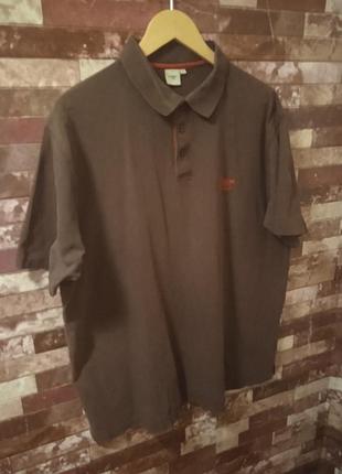 Футболка поло чоловича коричнева cotton(2xl)