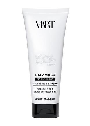 Viart hair mask for colored hair with keratin and argan, 200ml