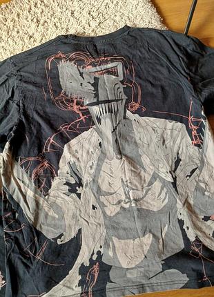Футболка оверсайз з аніме chainsaw man бренду cropp
