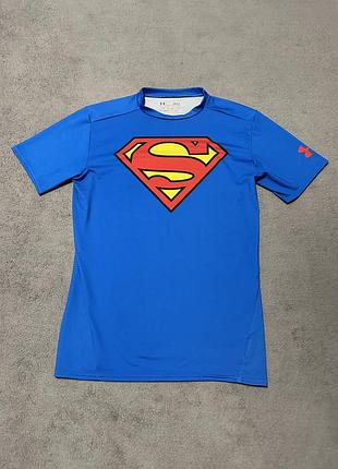 Компресійна футболка для тренувань under armour super men розмір л чоловіча мужская тениска
