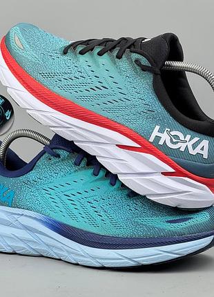 Hoka one one clifton 8 кросівки спортивне взуття спортивные кроссовки для залу тренувань бігові беговая обувь трекінгові трейлові зручні легкі  хока