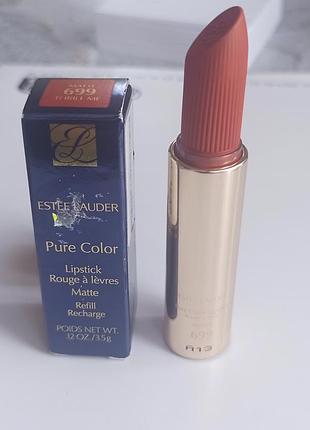 Помада estee lauder pure color matte 699 thrill me, сменный рефил блок