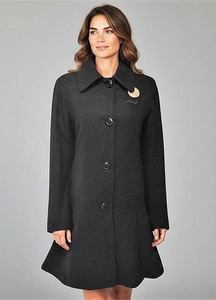 Пальто женское kuli черное с мерцающим эффектом, xs