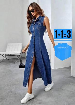Джинсова сукня на ґудзиках shein xs
