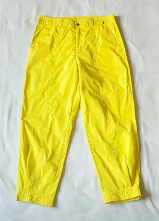 Желтые винтажные брюки женские bogner, размер l, xl