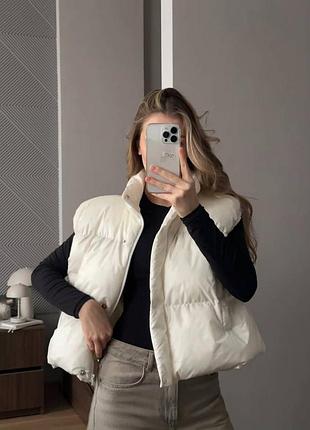 Жилетка женская белая / жилет женский one size