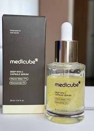 Medicube deep vita c 30 мл сиворотка з вітаміном c та ніацинамідом , оригінал