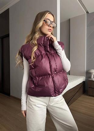 Стильна утеплена жилетка one size