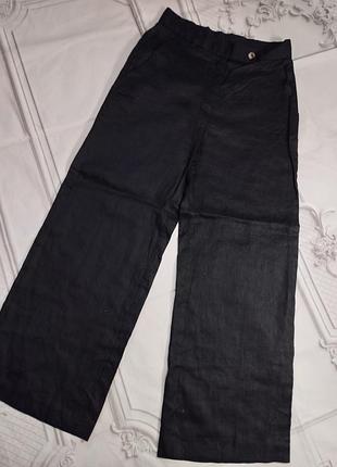 Брюки льон h&m