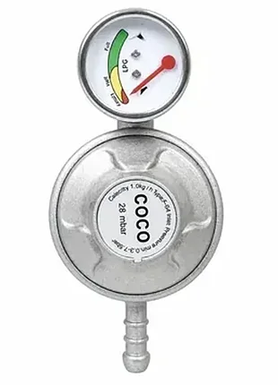 Газовый редуктор с манометром coco f-64 28mbar