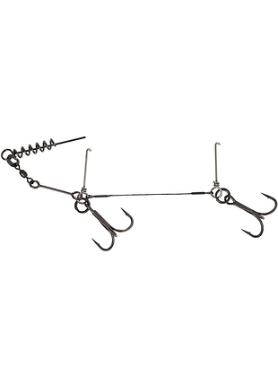 Оснастка savage gear 1x7 ti corkscrew stinger 2x#2/0 23kg (1 шт / уп.)