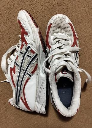 Кросівки чоловічі asics білі з червоним