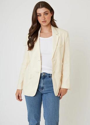 Женский льняной жакет Passemblyout leila linen jacket, 100% лен, antique white, р. 12(l)