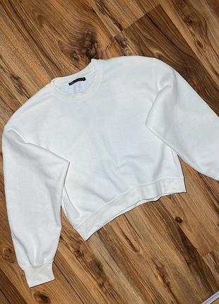 Худі толстовка zara молочного кольору, s