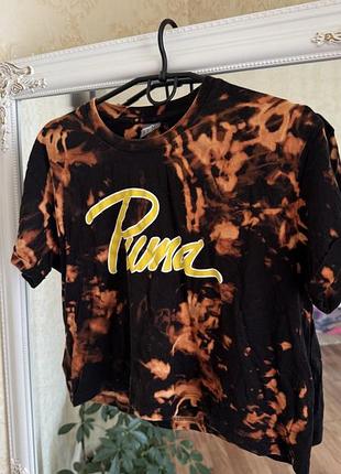 Футболка-топ у стилі тай-дай puma, р. s/m