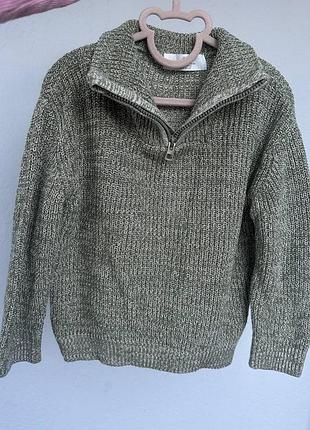 Вязаный свитер кофта h&amp;m с замочком, 100% хлопок, р. 98/104 (2- 3 - 4 года) для мальчика
