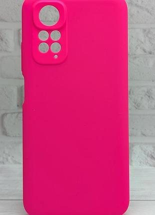 Чохол silicone cover xiaomi redmi note 11 / redmi note 11s бампер із мікрофіброю рожевий