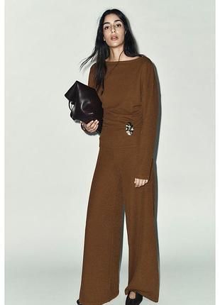 Комплект zara: топ + широкі штани