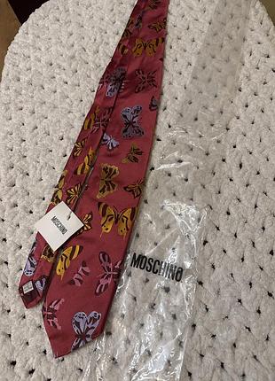 Новый шелковый галстук moschino (оригинал, с бирками и в упаковке)