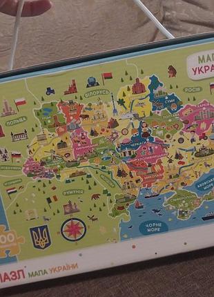 Пазл пазлы карта мапа україни 100 елементів до дня незалежності украины формат 46×64