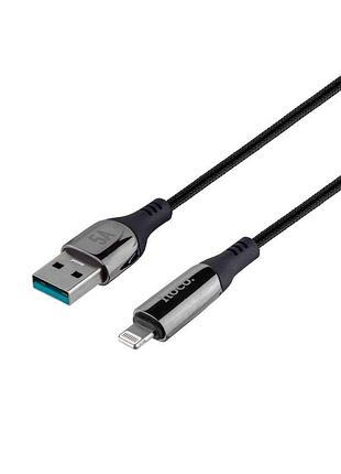 Кабель usb hoco s51 extreme usb - lightning 2.4a 1.2m черный