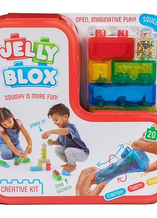 Детский сенсорный конструктор "набор креатива" jelly blox 931692, 20 деталей