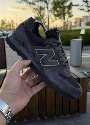 Кросівки new balance 574, замша (коричневі) 417-35