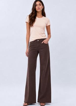 Легкі жіночі джинси guess sexy palazzo - wide leg - braun guw4ga96wdp85-g1eb розмір: 26/len 32