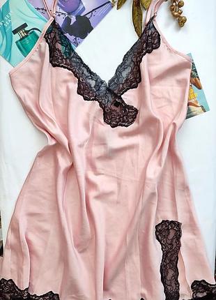 Ночнушка пенюар ann summers 44 46 16 18 большой размер атласная