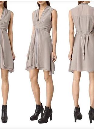 Allsaints jayda zipper dress платье размер 42-44