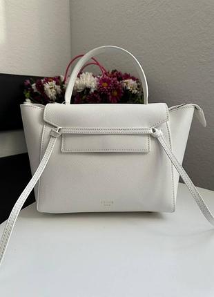 Женская сумка celine nano belt bag белая