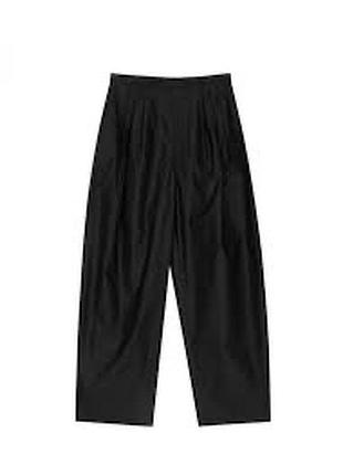 Штани h&m uk 12 чорні костюмні з високою посадкою