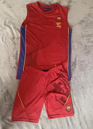 Дитяча спортивний костюм fc barcelona (майка та шорти)