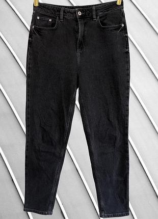 Женские графитовые джинсы мом f&amp;f eur 40 l xl 46 48 оригинал темно-серые джинсы высокая посадка mom jeans стрейч 48