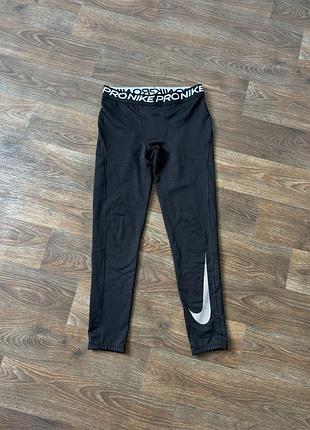 Підліткові спортивні термо лосіни тайтси nike pro dri fit розмір xl (147-158см)