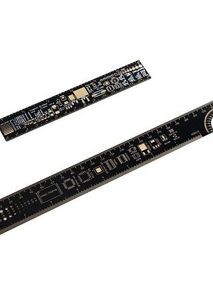 Інженерна pcb лінійка 15см/25см, для пайки та smd | линейка псб из текстолита | измеритель ленейка