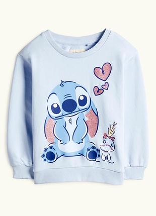 Світшот stitch з блискучими деталями 128 розмір 💙✨