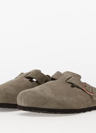Шльпанці birkenstock boston soft fotbed velvet leather, 40р(26-25,5см)