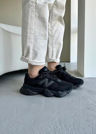 Женские кроссовки new balance 9060 triple black / smb+ 🔗
