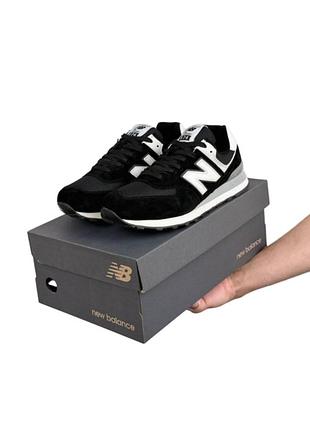 Мужские кроссовки new balance 574 m black white