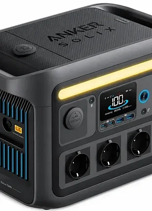 Портативная зарядная станция anker solix c800x, емкость 768 вт*ч, мощность 1200 вт, батарея lifepo4 с ups, x-boost 1600 вт.