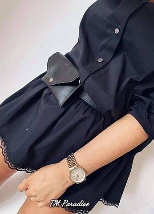 Платье хаки из коттона