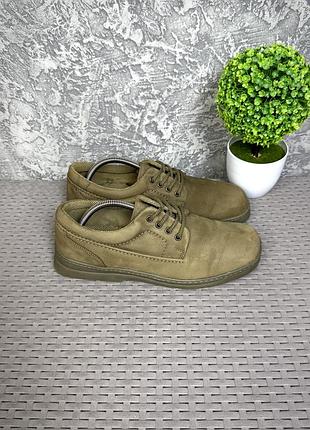 Clarks туфли кроссовки 43-44 размер кожаные коричневые