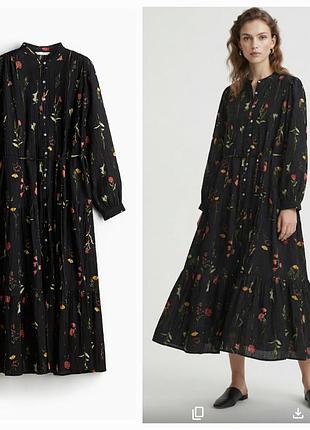 Платье/73%вискоза/ярусное/макси/оверсайз/h&m 💐