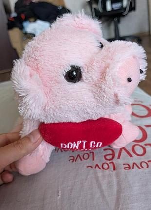 М'яка іграшка свинка "don't go bacon my heart"