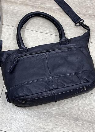 Voi leather design шкіряна чорна сумка крос боді тоут боулер довгі короткі ручки на плече через плече повсякденна спортивна натуральна шкіра німеччина