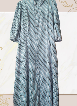 Женское длинное платье-рубашка m&amp;s р. 52- 54.