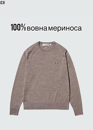 Джемпер 100% вовниа мериноса uniqlo колаборація з anya hindmarch (100% merino crew neck jumper)