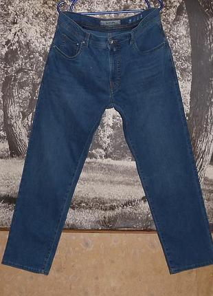 Синьо-блакитні полегшені джинси "pierre cardin" lion tapered w38 l30 пояс-96+см.